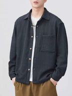 Men's Plus Size Button Up Long Sleeve Shirt